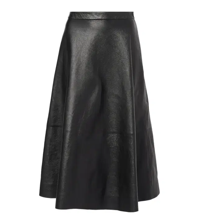 Balenciaga Leather midi skirt