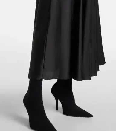 Balenciaga Asymmetric satin midi skirt | Thumbnail 2