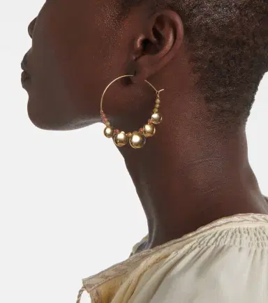 Isabel Marant Adriel beaded hoop earrings | Thumbnail 2