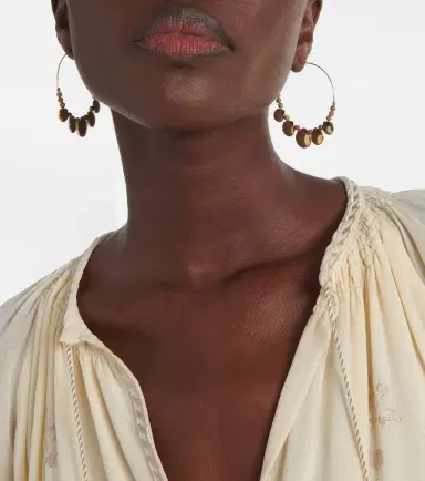 Isabel Marant Adriel beaded hoop earrings | Thumbnail 6