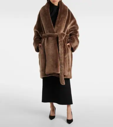 The Row Lucja shearling wrap coat | Thumbnail 5