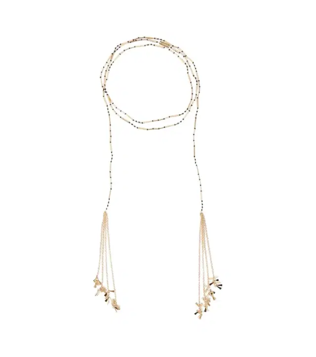 Olathe beaded scarf necklace