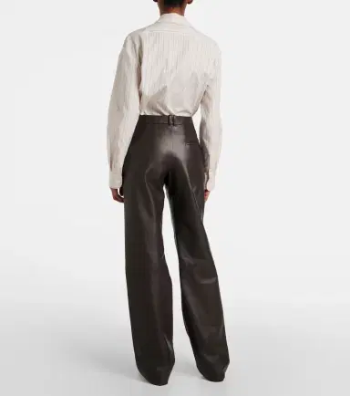 The Row Selviese leather straight pants | Thumbnail 2 The Row Selviese leather straight pants | Thumbnail 2