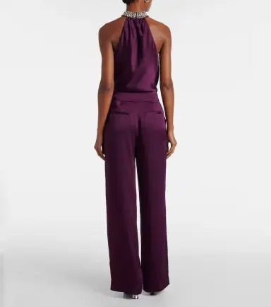 Simkhai Kira satin wide-leg pants | Thumbnail 2