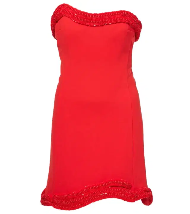 Simkhai Saskia strapless crêpe minidress