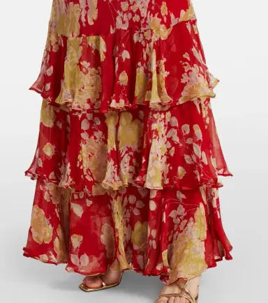 Rixo Rio floral ruffled gown | Thumbnail 3