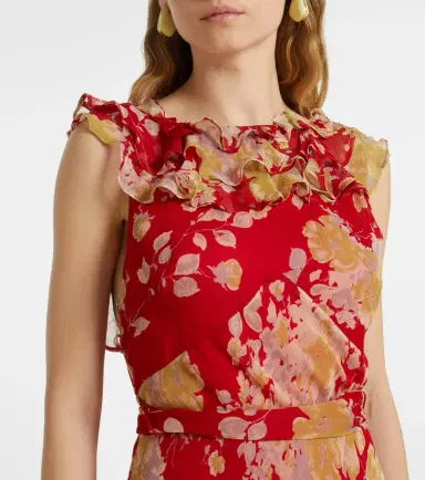Rixo Rio floral ruffled gown | Thumbnail 5