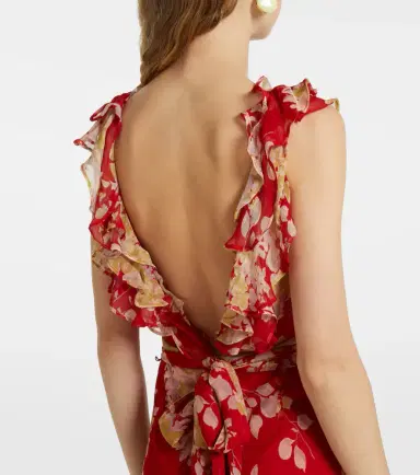 Rixo Rio floral ruffled gown | Thumbnail 6