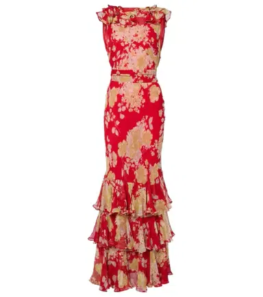 Rixo Rio floral ruffled gown | Thumbnail 1