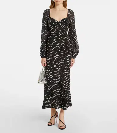 Rixo Ivy polka-dot silk maxi dress | Thumbnail 3