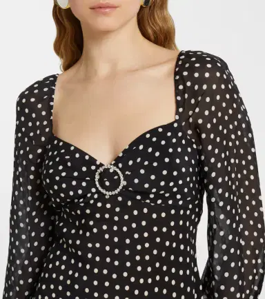 Rixo Ivy polka-dot silk maxi dress | Thumbnail 6