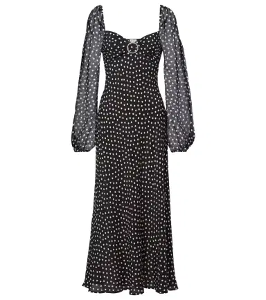 Rixo Ivy polka-dot silk maxi dress | Thumbnail 1