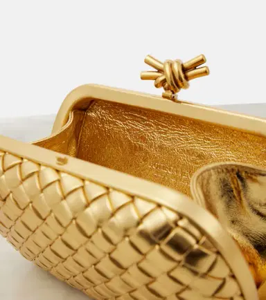 Bottega Veneta Knot Intreccio metallic leather clutch | Thumbnail 5