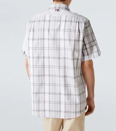 Thom Browne Striped patchwork cotton shirt | Thumbnail 2