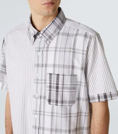 Thom Browne Striped patchwork cotton shirt | Thumbnail 3