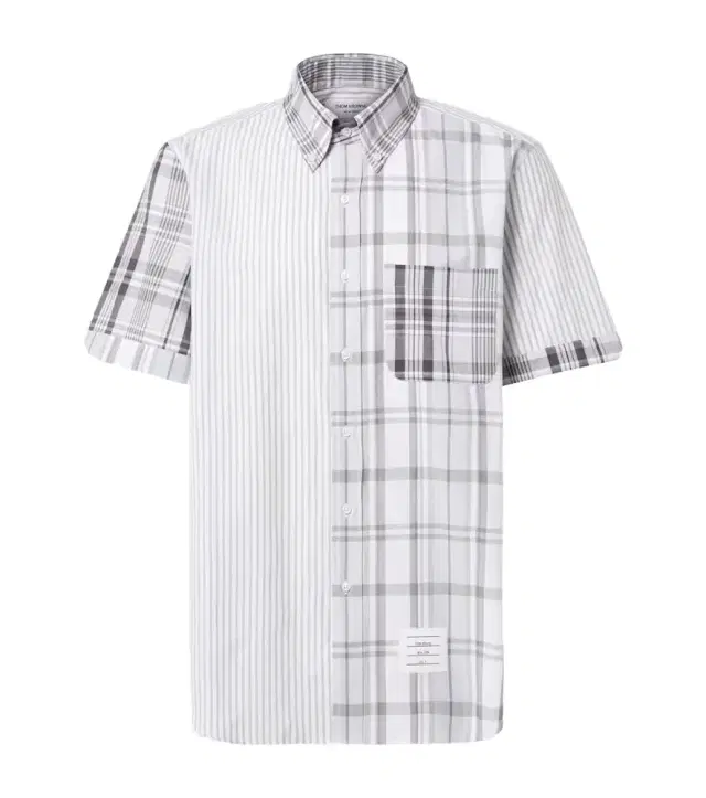 Striped patchwork cotton shirt
