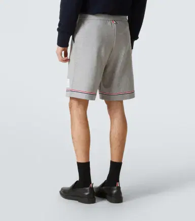 Thom Browne Striped mid-rise cotton shorts | Thumbnail 2