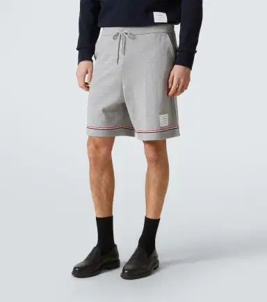 Thom Browne Striped mid-rise cotton shorts | Thumbnail 3