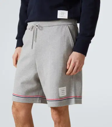Thom Browne Striped mid-rise cotton shorts | Thumbnail 4