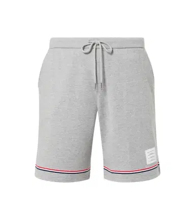Thom Browne Striped mid-rise cotton shorts | Thumbnail 1
