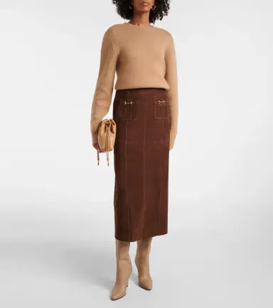 Rixo Edwina suede skirt | Thumbnail 3