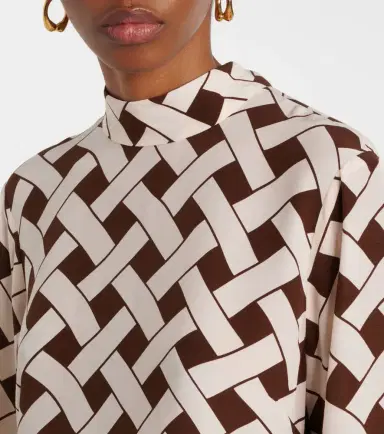 Rixo Libra printed tie-neck blouse | Thumbnail 4
