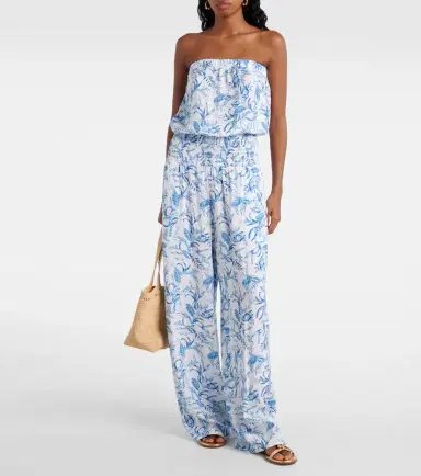 Melissa Odabash Naomi strapless cotton jumpsuit | Thumbnail 6