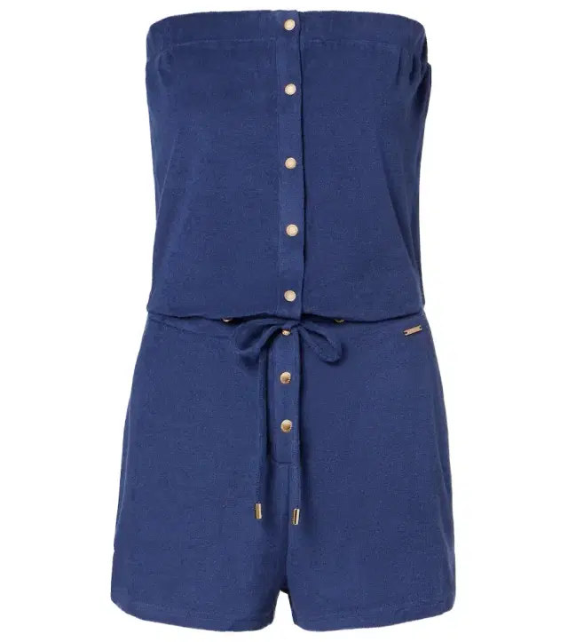 Naomi cotton-blend terry romper