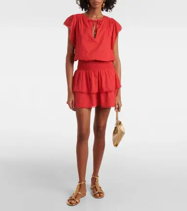Melissa Odabash Keri tiered cotton minidress | Thumbnail 2