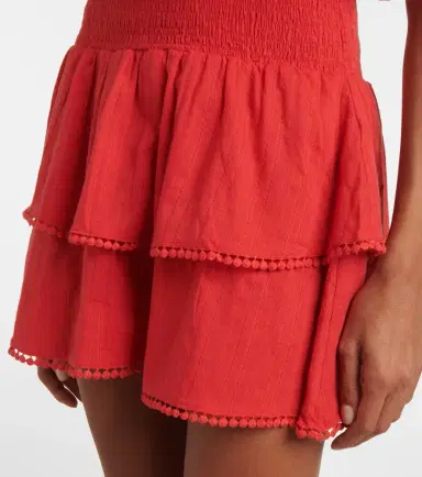 Melissa Odabash Keri tiered cotton minidress | Thumbnail 3