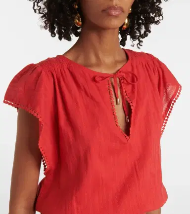 Melissa Odabash Keri tiered cotton minidress | Thumbnail 4