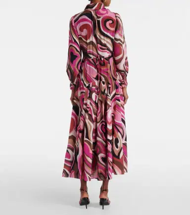 Rixo Marigold silk crêpe de chine midi dress | Thumbnail 3