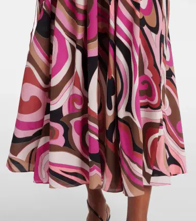 Rixo Marigold silk crêpe de chine midi dress | Thumbnail 4