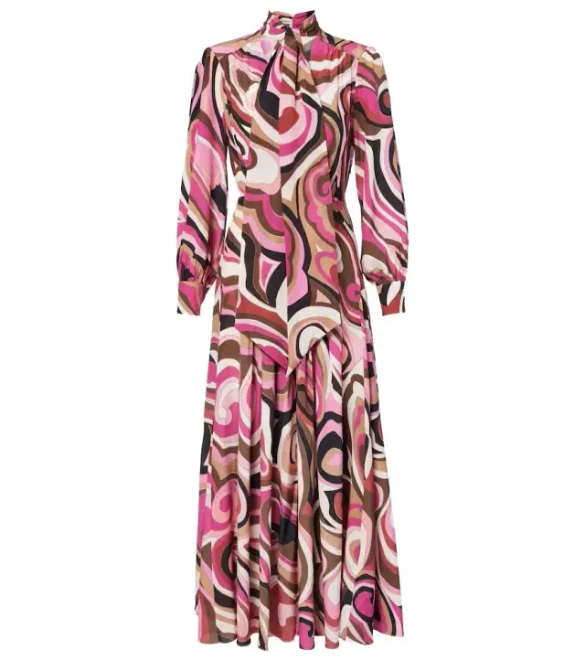 Rixo Marigold silk crêpe de chine midi dress