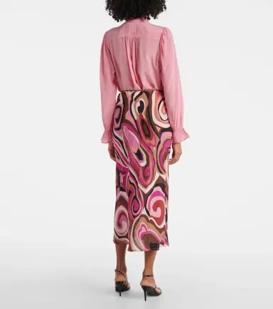 Rixo Ardith silk maxi skirt | Thumbnail 4