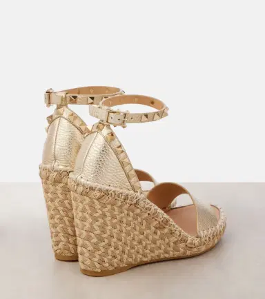 Valentino Garavani Rockstud Double 105 leather espadrille wedges | Thumbnail 3 Valentino Garavani Rockstud Double 105 leather espadrille wedges | Thumbnail 3