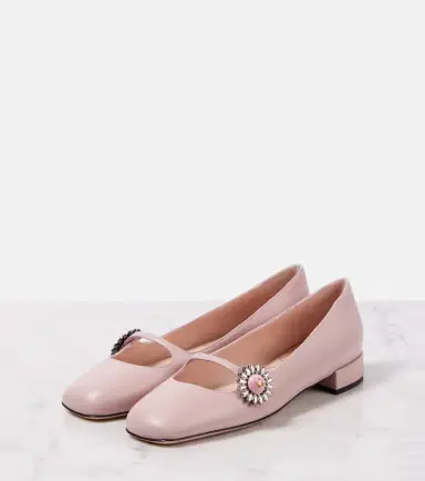 Valentino Garavani Preshoes leather Mary Jane flats | Thumbnail 3