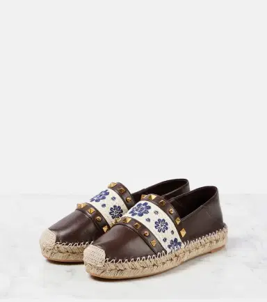 Valentino Garavani County Rockstud leather espadrilles | Thumbnail 4