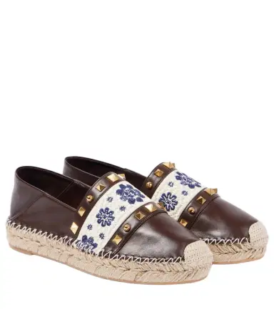 Valentino Garavani County Rockstud leather espadrilles | Thumbnail 1