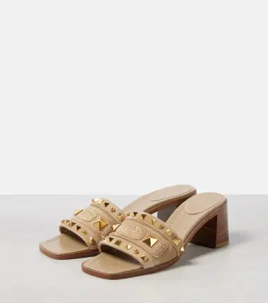 Valentino Garavani Plaster Caster 50 studded suede mules | Thumbnail 4