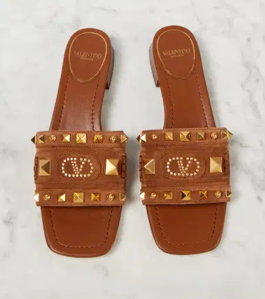 Valentino Garavani Plaster Caster studded suede slides | Thumbnail 4