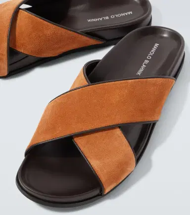 Manolo Blahnik Chiltern suede slides | Thumbnail 2 Manolo Blahnik Chiltern suede slides | Thumbnail 2