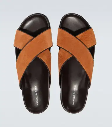 Manolo Blahnik Chiltern suede slides | Thumbnail 6 Manolo Blahnik Chiltern suede slides | Thumbnail 6