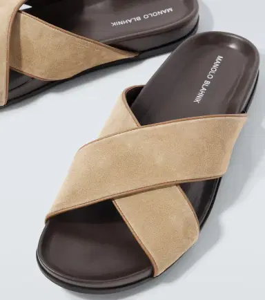 Manolo Blahnik Chiltern suede slides | Thumbnail 5