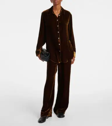 Asceno London velvet pajama pants | Thumbnail 4
