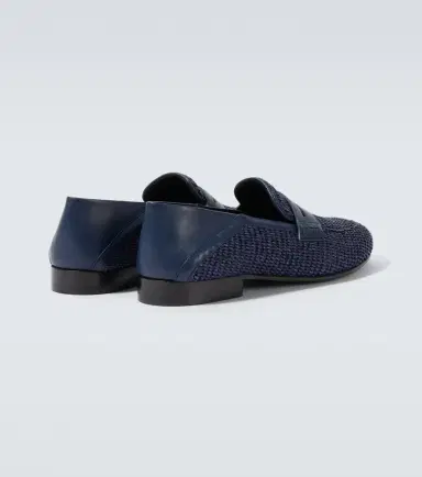Manolo Blahnik Padstow raffia and leather penny loafers | Thumbnail 4 Manolo Blahnik Padstow raffia and leather penny loafers | Thumbnail 4