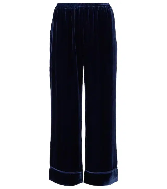 ASCENO Brescia mid-rise velvet wide-leg pants