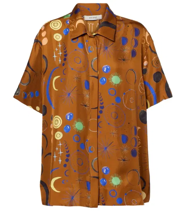 Asceno Montauk printed silk twill shirt