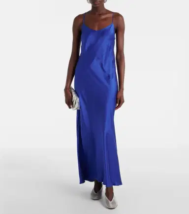 ASCENO Lyon silk charmeuse slip dress | Thumbnail 2