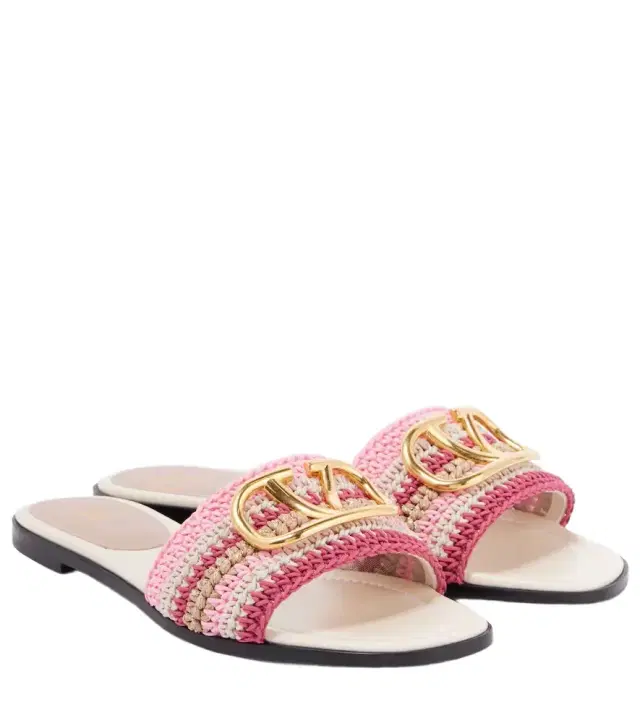 Valentino Garavani VLogo Signature crochet slides